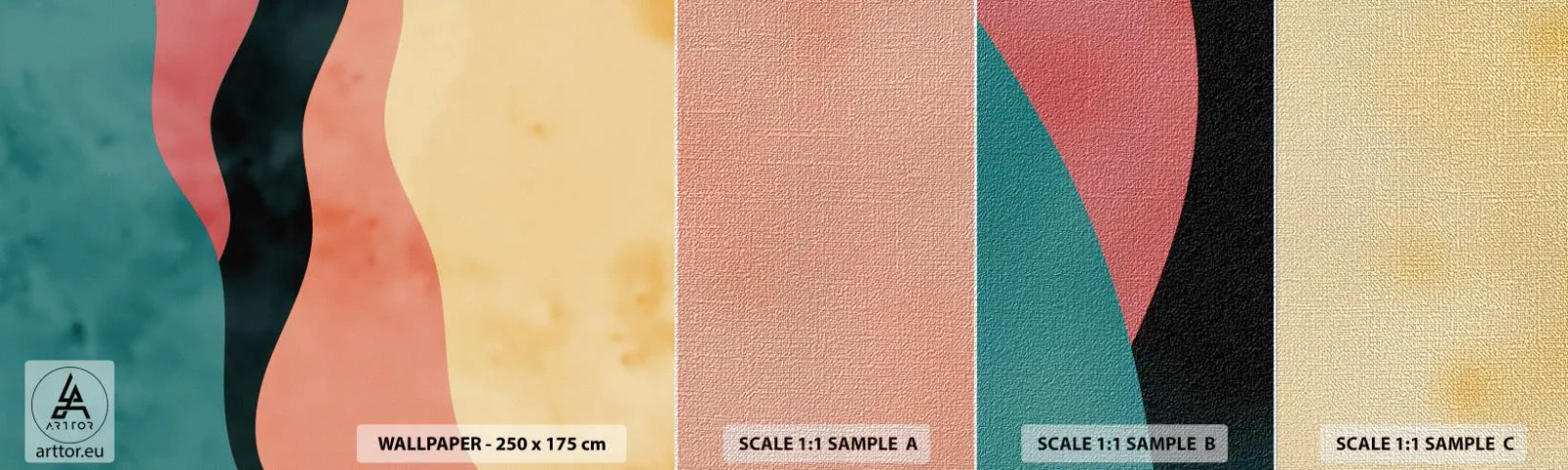 Muestra de fotomural Premium Canvas - Discordia compatible - Abstracción, Pedazo, Arte Moderno. - 100x30 cm