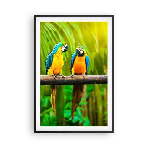 Póster en marco negro - ¿Y has oído que ella...? - 61x91 cm