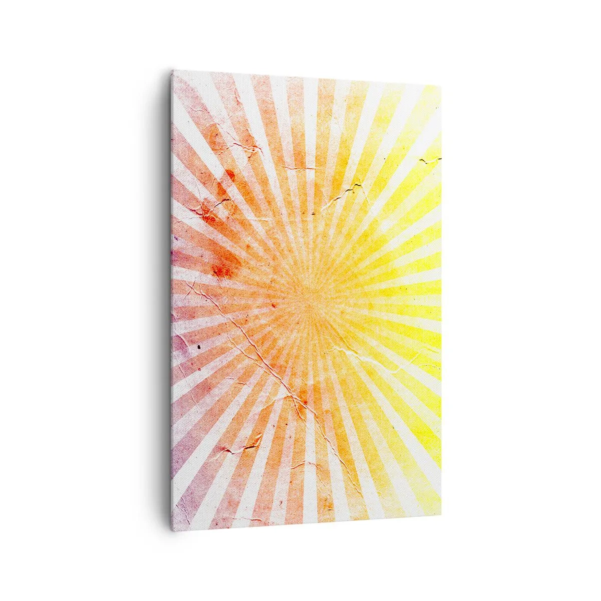 Cuadro sobre lienzo - Impresión de Imagen - Rayos de sol en tonos naranja y amarillo. - 80x120cm - Renacer del sol - Decoración de pared moderna para salón y dormitorio ARTTOR