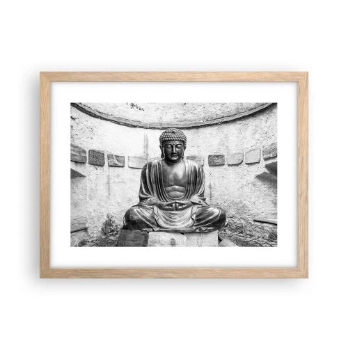 Póster en marco roble claro - En la fuente de la paz - 40x30 cm