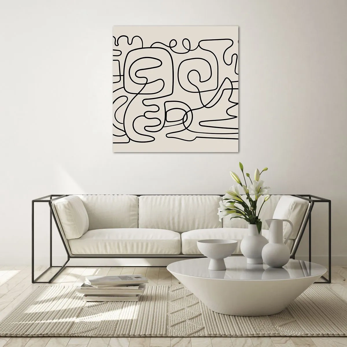 Cuadro sobre vidrio - Impresiones sobre Vidrio - El camino correcto - 40x40 cm