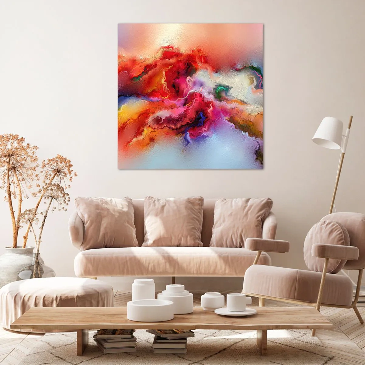 Cuadro sobre lienzo - Impresión de Imagen - Cómo atrapar los sueños: el humo - 70x70 cm