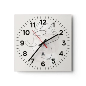 Reloj de pared - Reloj de vidrio - Contorno de un sueño - 40x40 cm