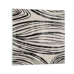 Cuadro sobre vidrio - Impresiones sobre Vidrio - Salpicadura de líneas - 70x70 cm