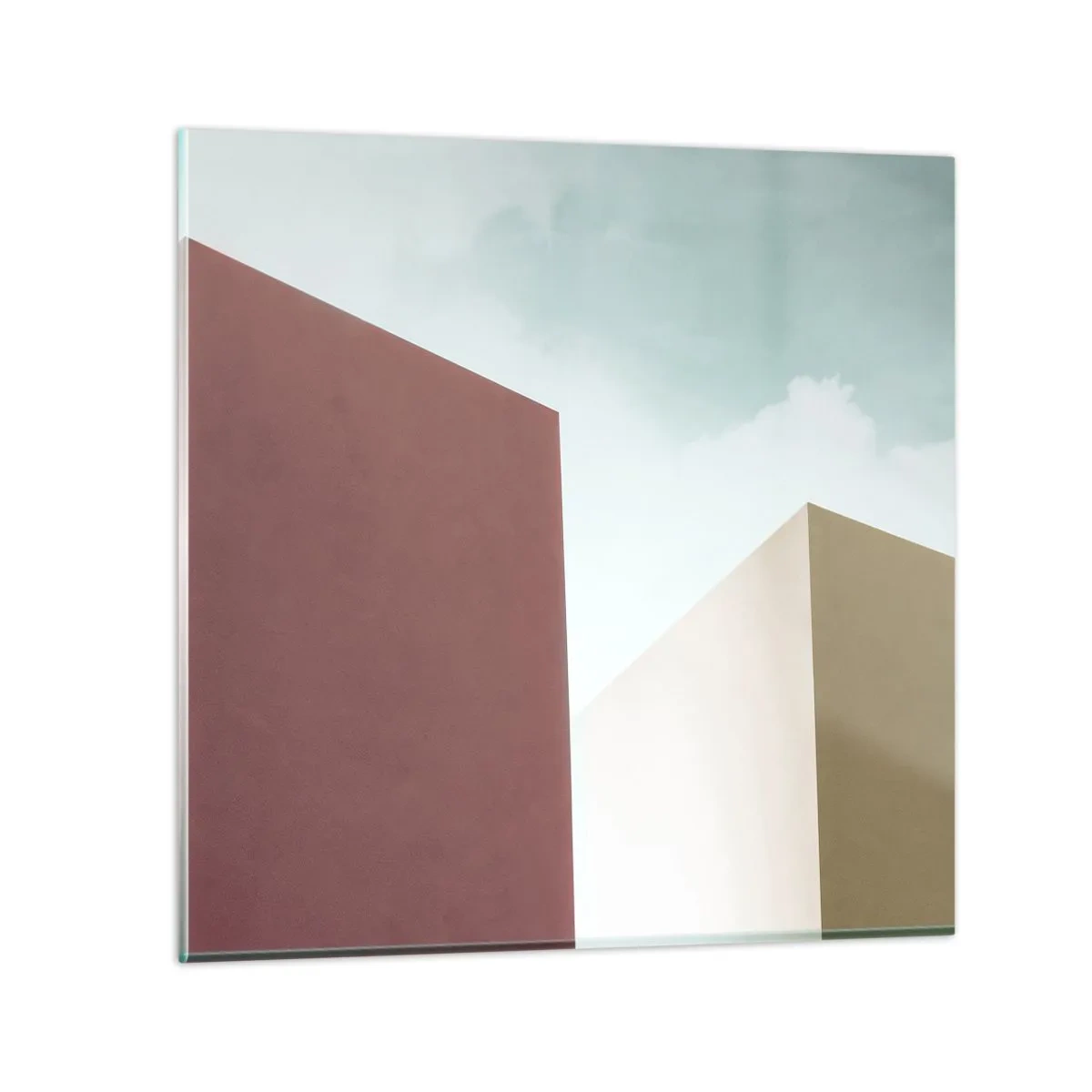 Cuadro sobre vidrio - Impresiones sobre Vidrio - Geometría de un verano soleado - 60x60 cm