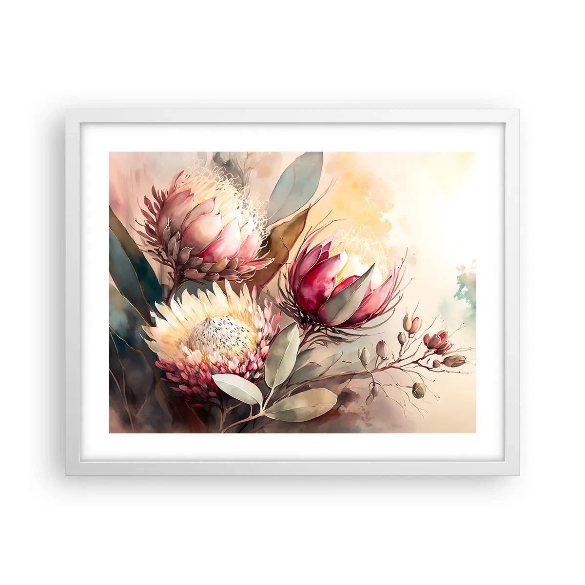 Póster en marco blanco - De perfil y de frente - 50x40 cm