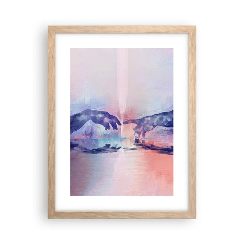 Póster en marco roble claro - Chispa divina de vida - 30x40 cm