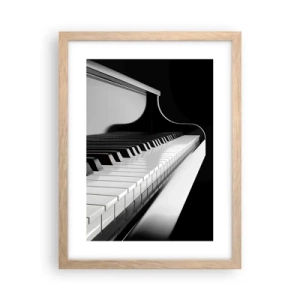 Póster en marco roble claro - Armonía musical - 30x40 cm
