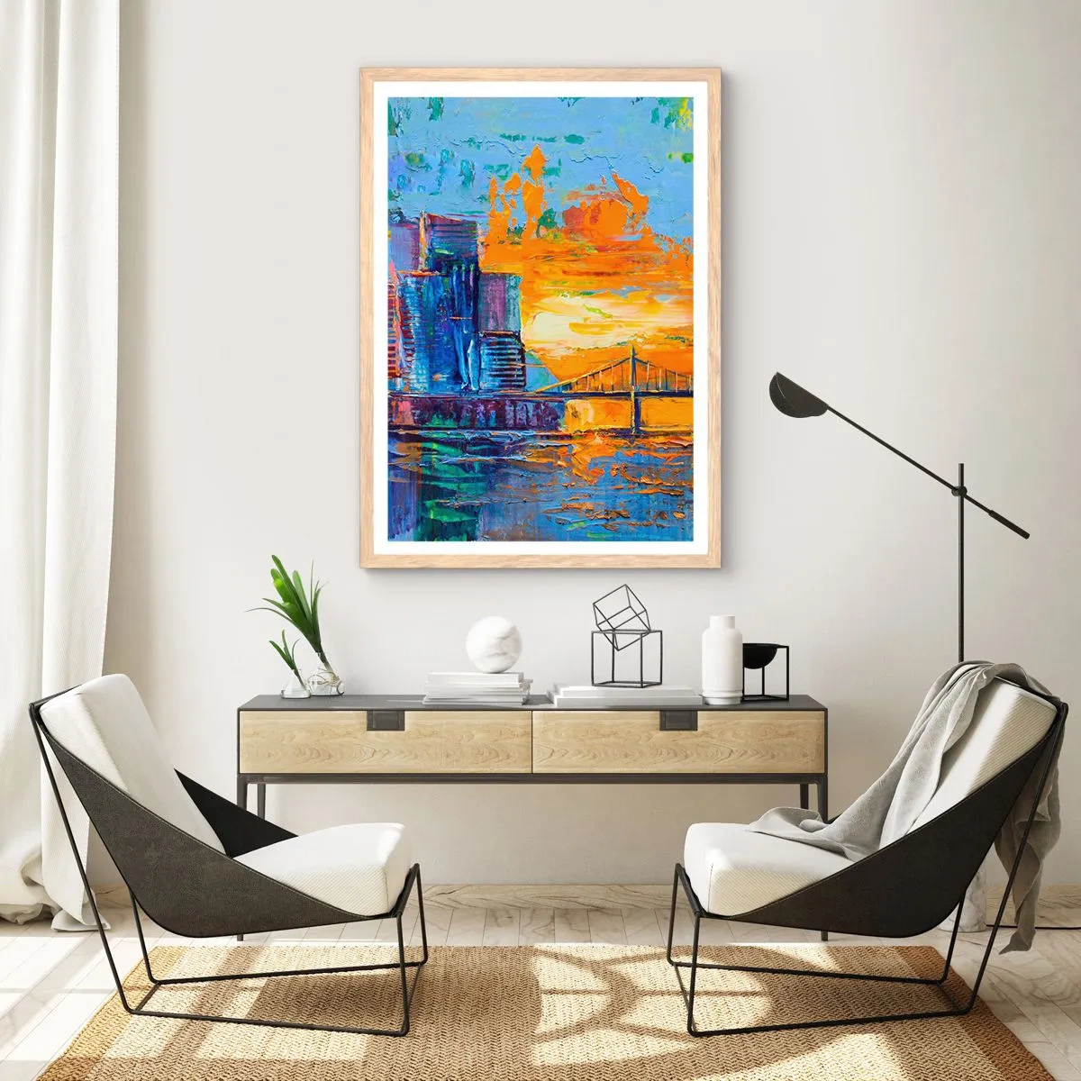 Póster en marco roble claro - Cultura y naturaleza - 40x50 cm