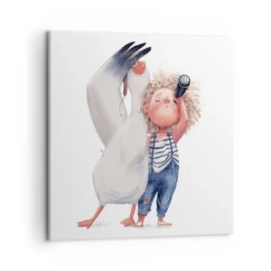 Cuadro sobre lienzo - Impresión de Imagen - Un plan para un gran viaje - 60x60 cm