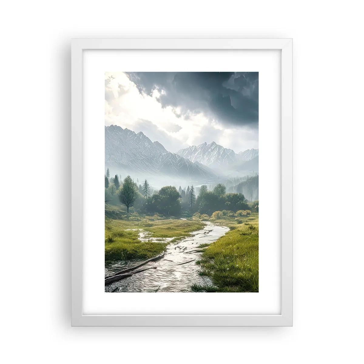 Póster en marco blanco - De ida y vuelta - 30x40 cm