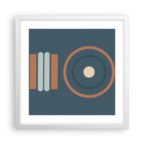 Póster en marco blanco - La esencia de las cosas - 40x40 cm