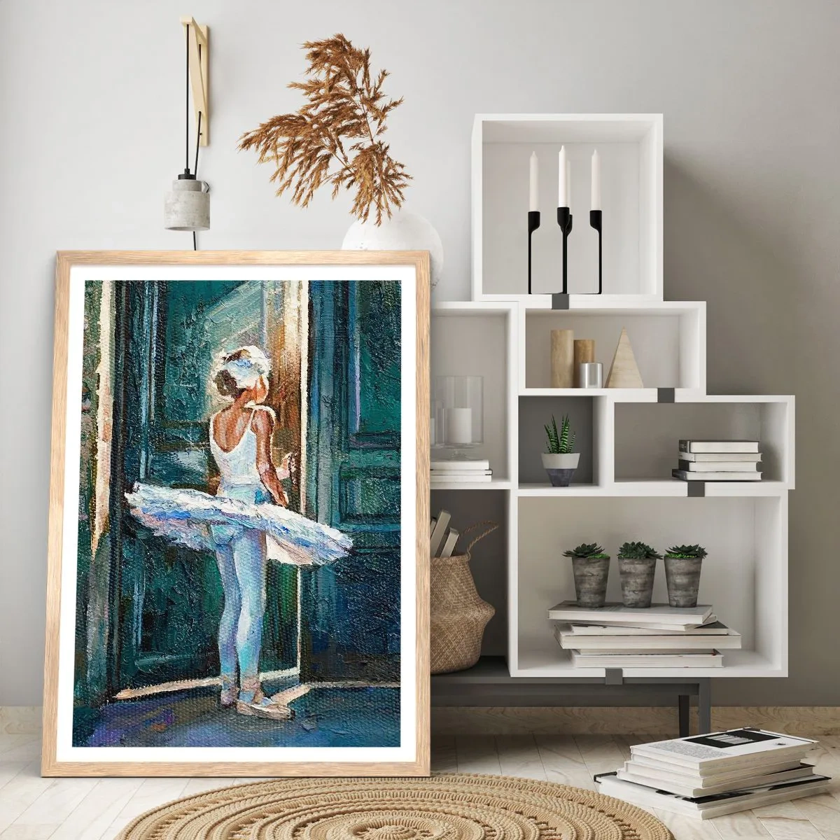 Póster en marco roble claro - Antes del espectáculo - 70x100 cm