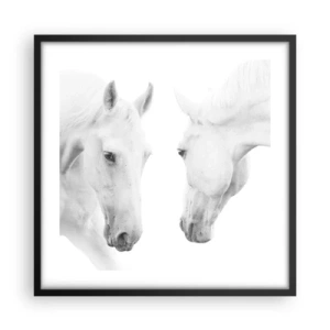 Póster en marco negro - ¿Es esto realmente la amistad...? - 50x50 cm