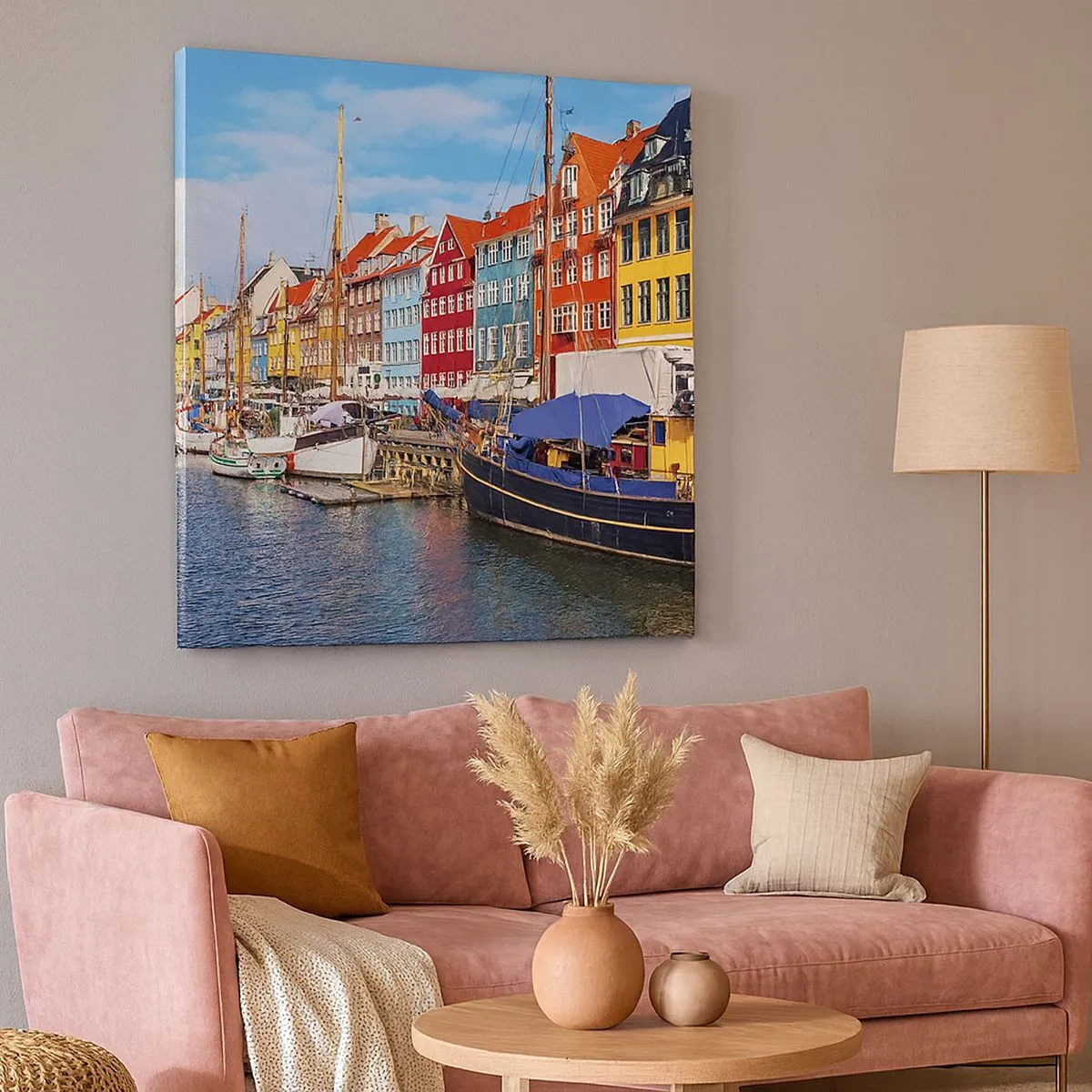 Cuadro sobre lienzo - Impresión de Imagen - Muelle alegre - 30x30 cm