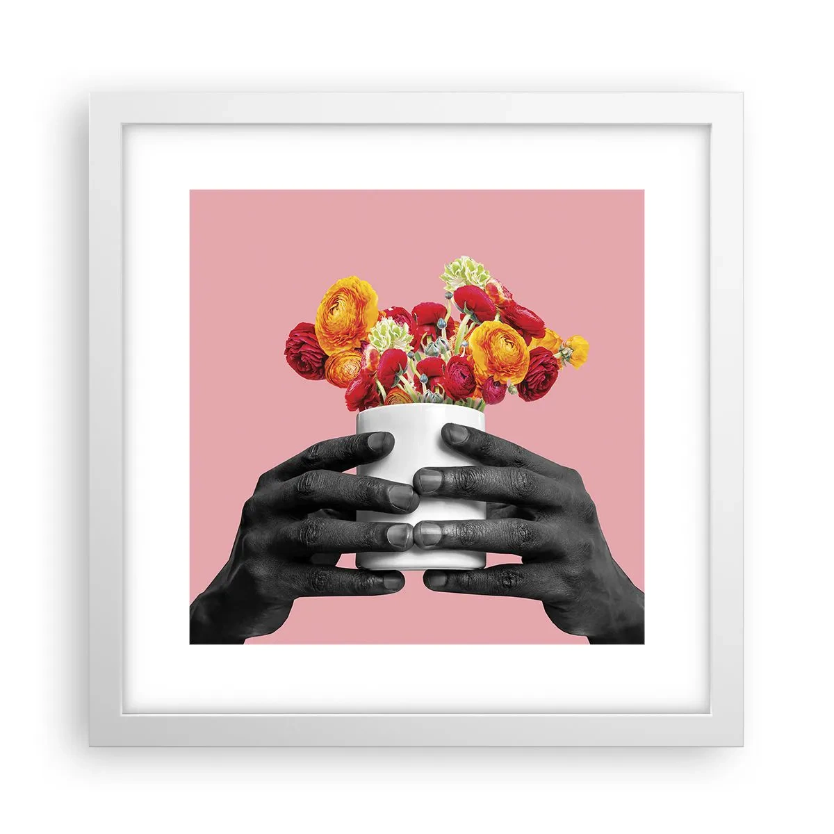 Póster en marco blanco - La apoteosis de la vida - 30x30 cm