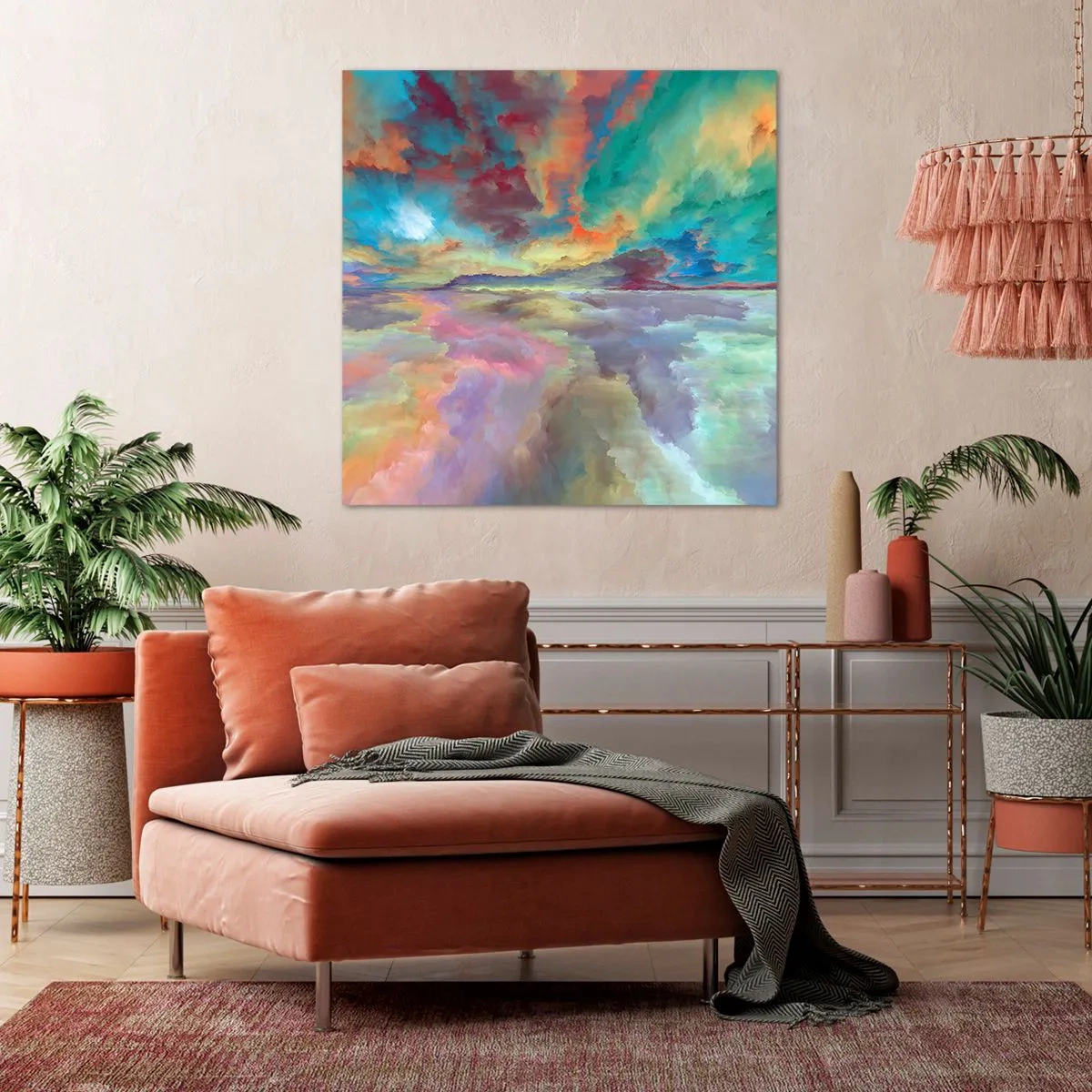 Cuadro sobre lienzo - Impresión de Imagen - Dos cielos - 30x30 cm