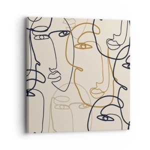 Cuadro sobre lienzo - Impresión de Imagen - Retrato multiplicado - 30x30 cm