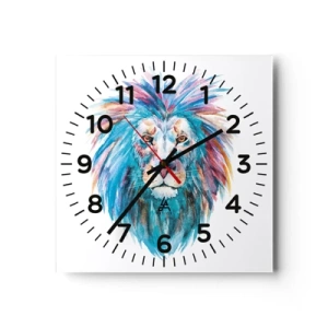 Reloj de pared - Reloj de vidrio - Aura electrizante - 30x30 cm