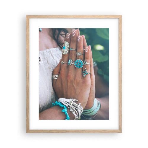 Póster en marco roble claro - Conocimiento interior - 40x50 cm