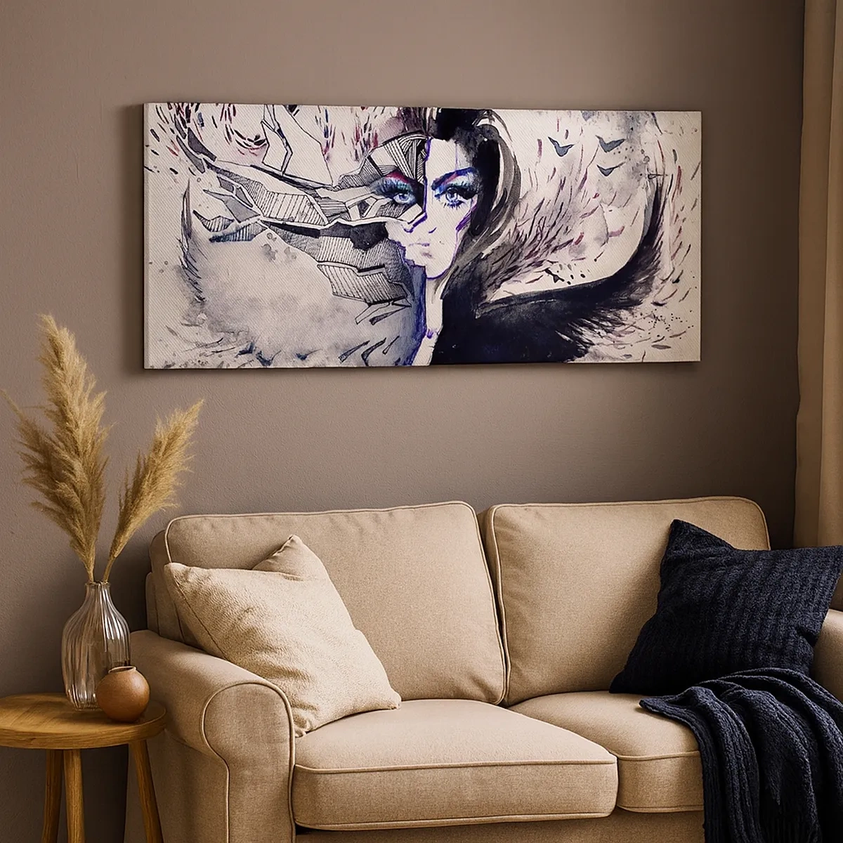 Cuadro sobre lienzo - Impresión de Imagen - Demoníaca y hermosa - 30x30 cm