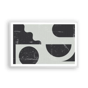 Póster en marco blanco - Composición arriba y abajo - 91x61 cm