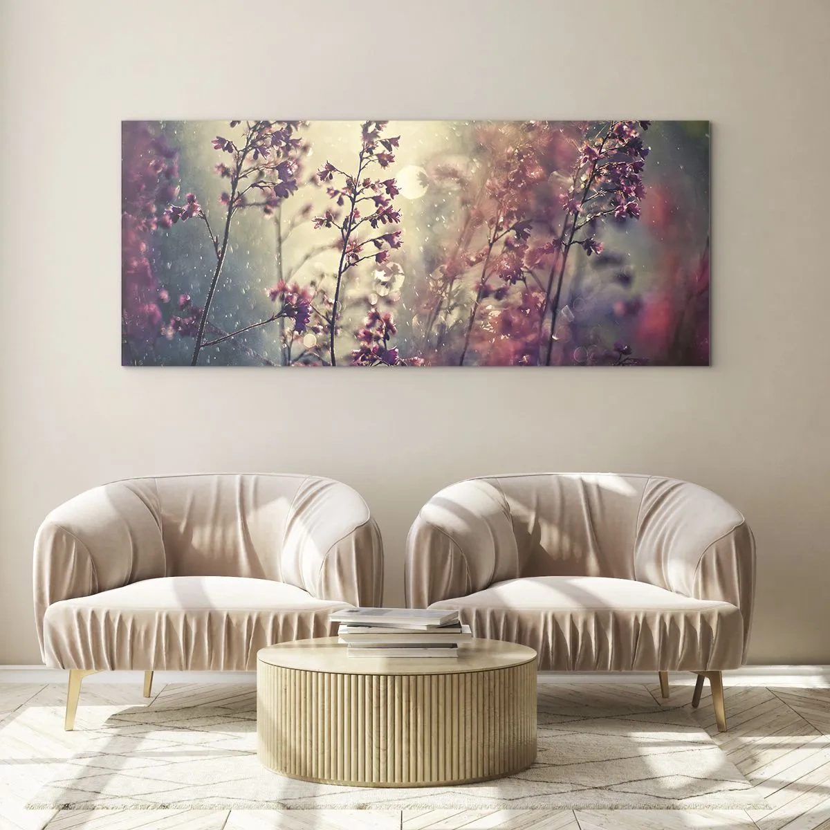 Cuadro sobre vidrio - Impresiones sobre Vidrio - Jardín secreto - 90x30 cm