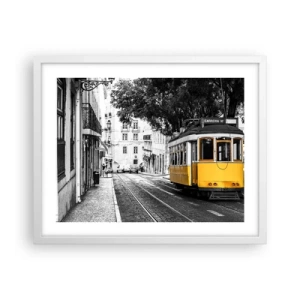 Póster en marco blanco - Y un fado de fondo - 50x40 cm