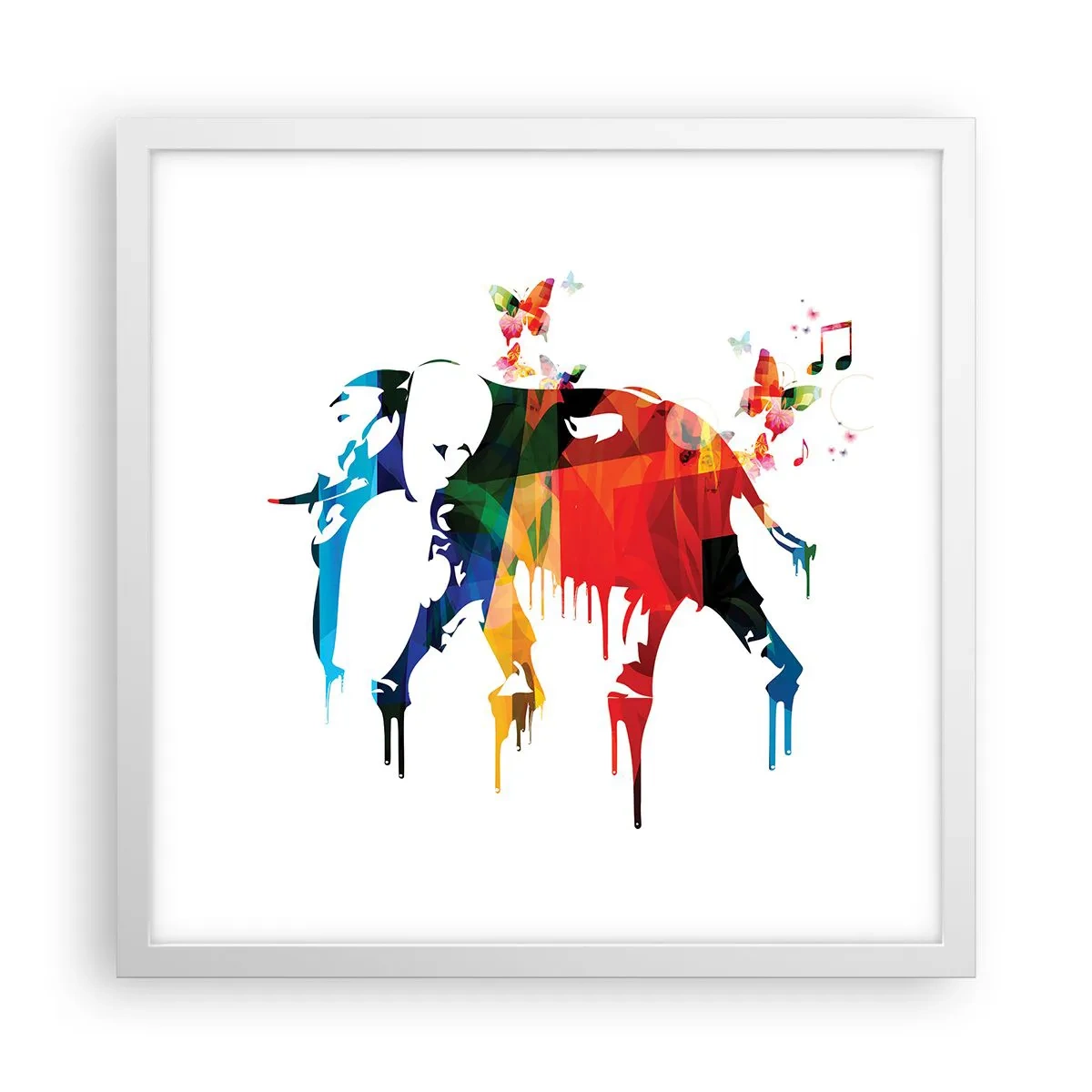 Póster en marco blanco - Todo el mundo puede bailar - 40x40 cm