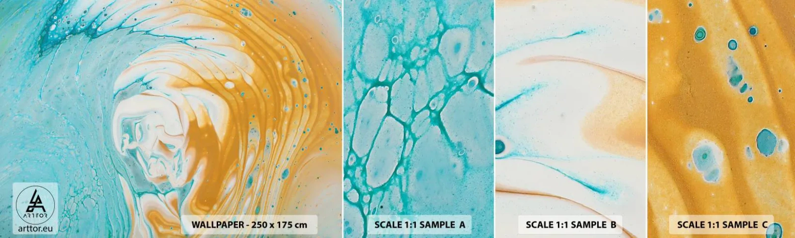 Muestra De Fotomural Standard Eco - Remolino pastel - Abstracción, Pedazo, Arte Moderno - 100x30 cm