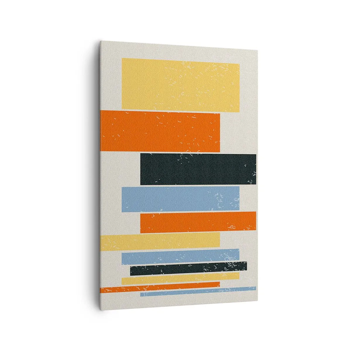 Cuadro sobre lienzo - Impresión de Imagen - Rectángulos coloridos en un arreglo moderno. - 80x120cm - Barras multicolor - Decoración de pared moderna para salón y dormitorio ARTTOR
