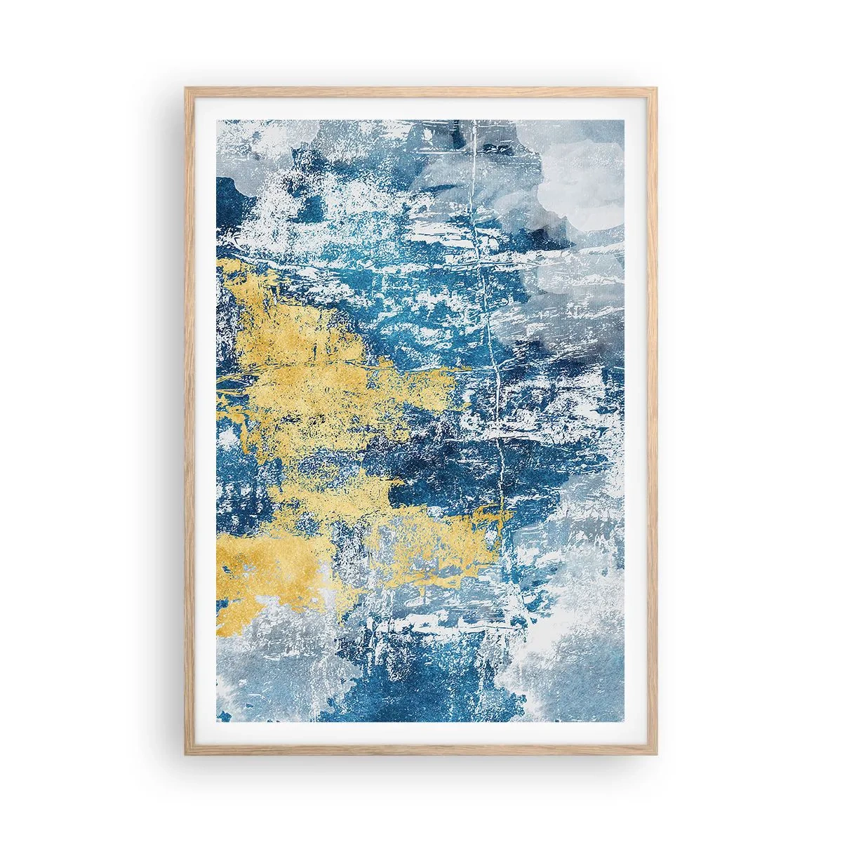Póster en marco roble claro - Una abstracción serena - 70x100 cm