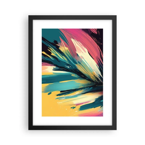 Póster en marco negro - Composición - una explosión de alegría - 30x40 cm