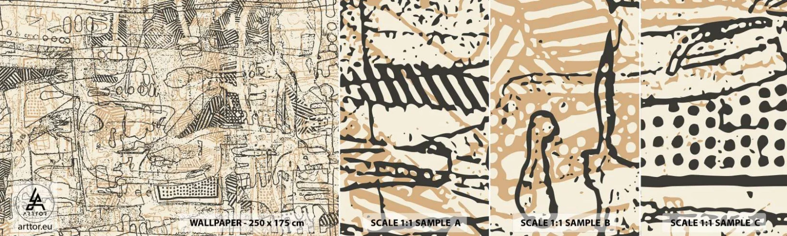 Muestra De Fotomural Standard Eco - A la espera de ser descifrado - Gráficos, Pedazo, Abstracción - 100x30 cm