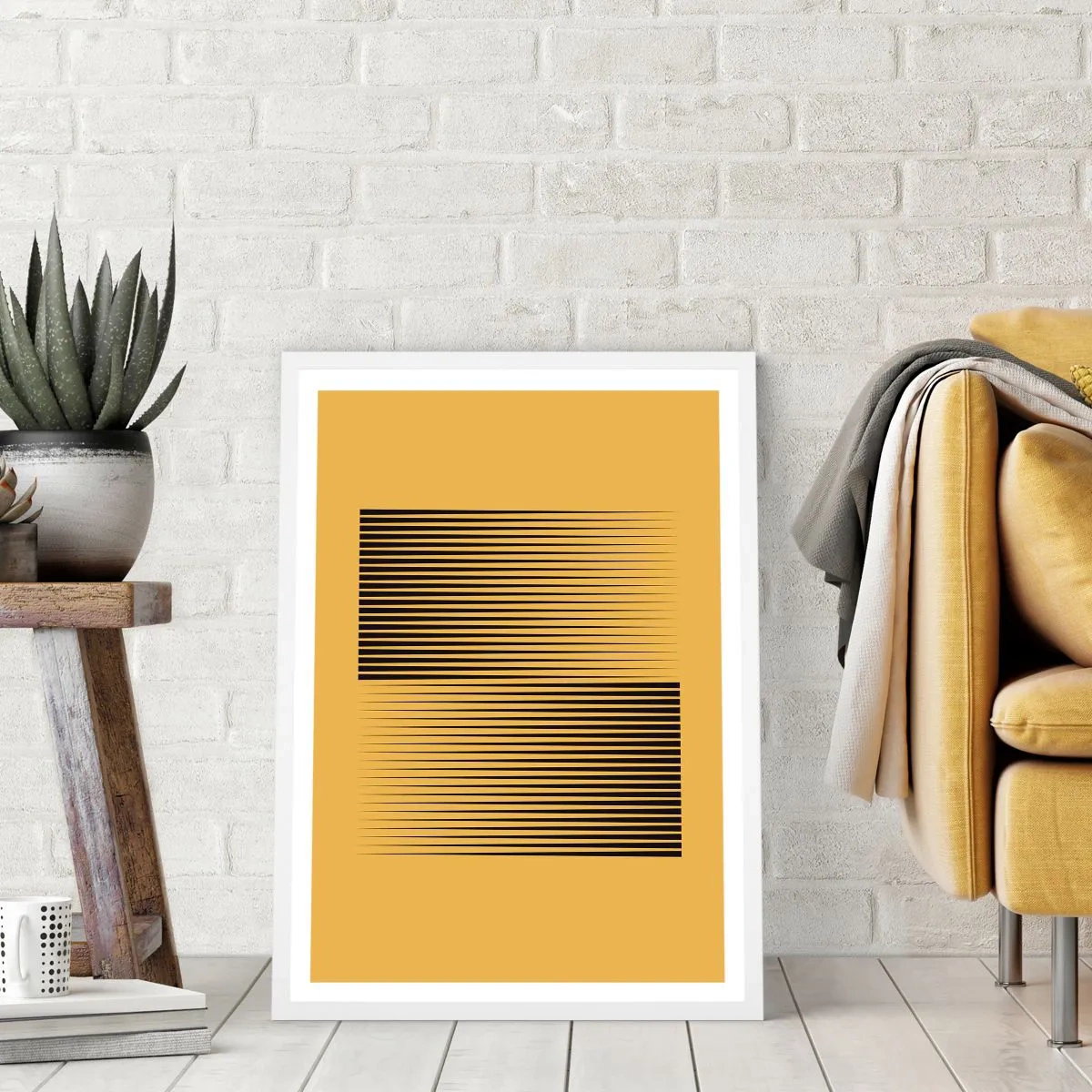 Póster en marco blanco - Cuadrado de opuestos - 61x91 cm