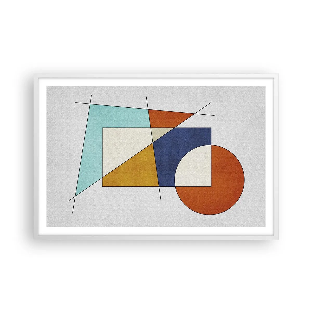 Póster en marco blanco - Abstracción: diversión modernista - 91x61 cm