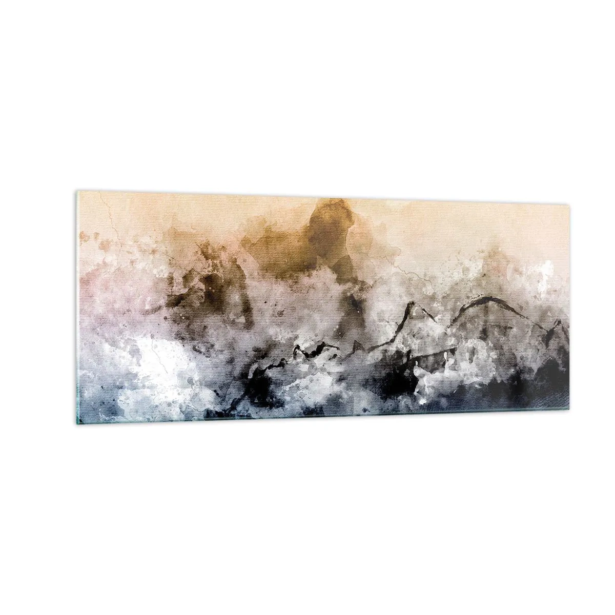 Cuadro sobre vidrio - Impresiones sobre Vidrio - Hundido en una nube de niebla - 100x40 cm