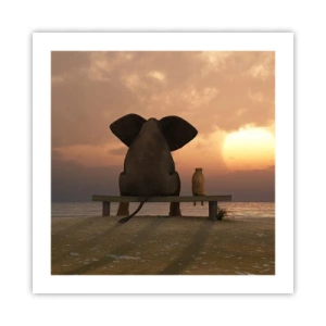 Póster - Es bueno estar en silencio juntos - 50x50 cm