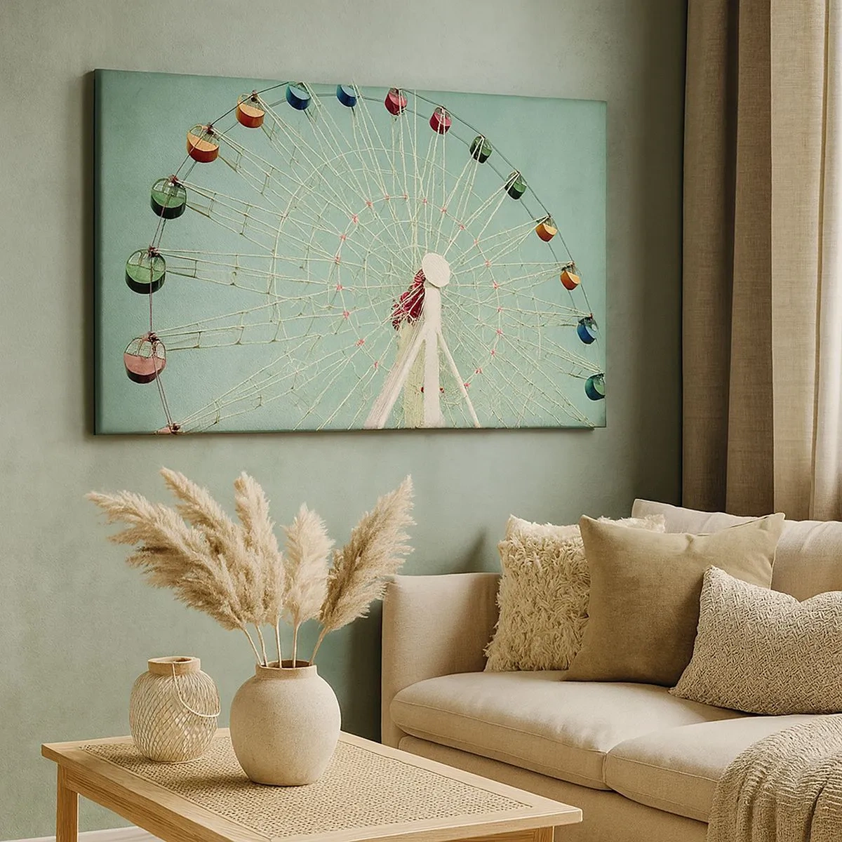 Cuadro sobre lienzo - Impresión de Imagen - Te invitamos a jugar - 100x40 cm