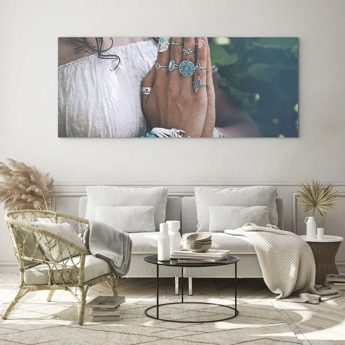 Cuadro sobre vidrio - Impresiones sobre Vidrio - Conocimiento interior - 90x30 cm