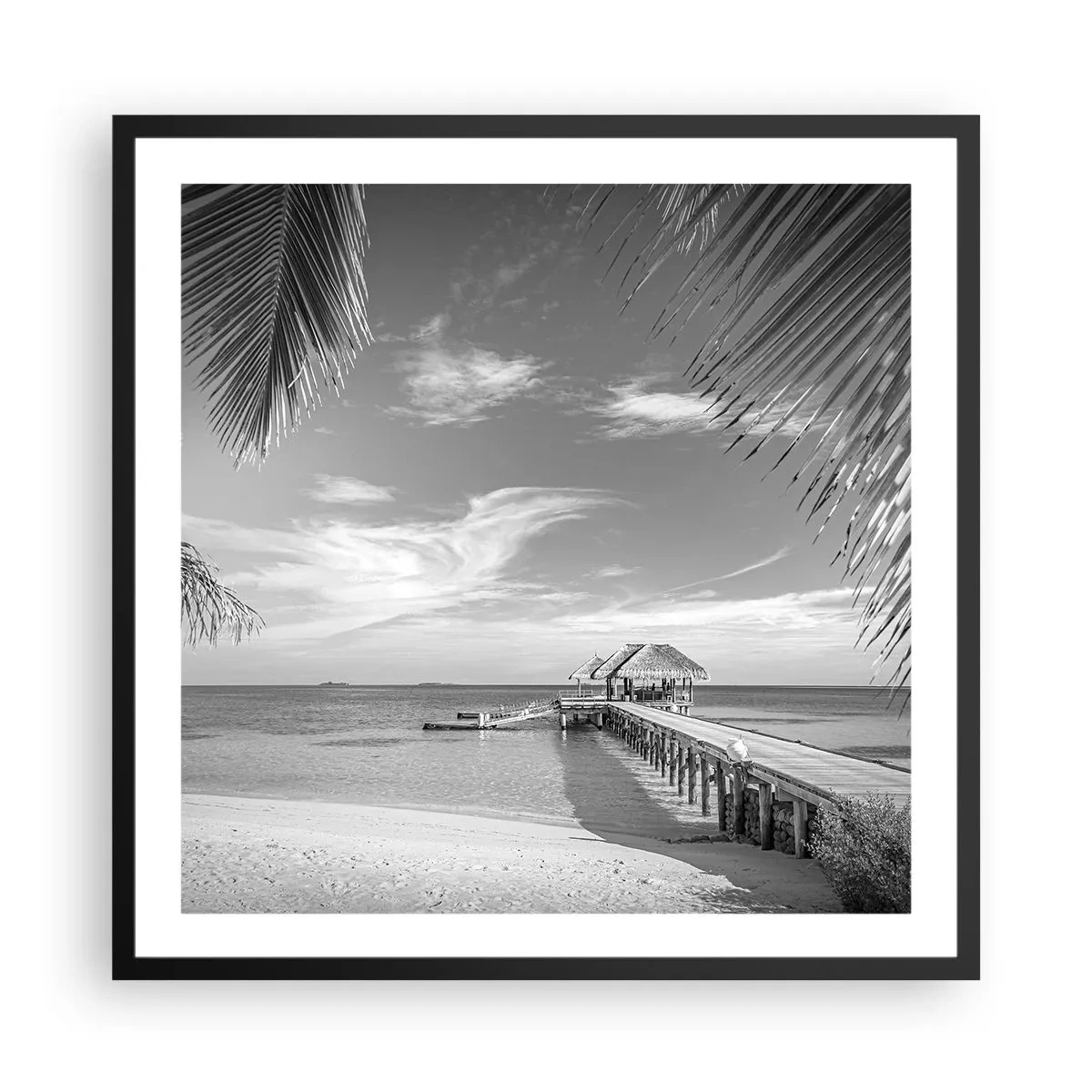 Póster en marco negro - ¿Un recuerdo o un sueño? - 60x60 cm