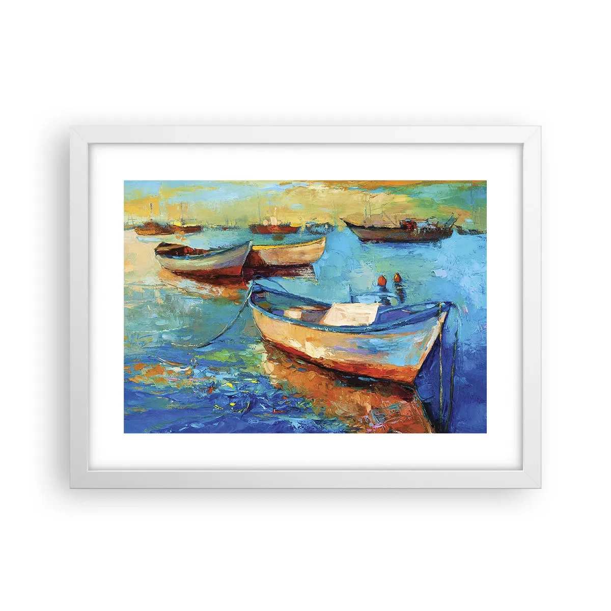 Póster en marco blanco - En la bahía sur - 40x30 cm