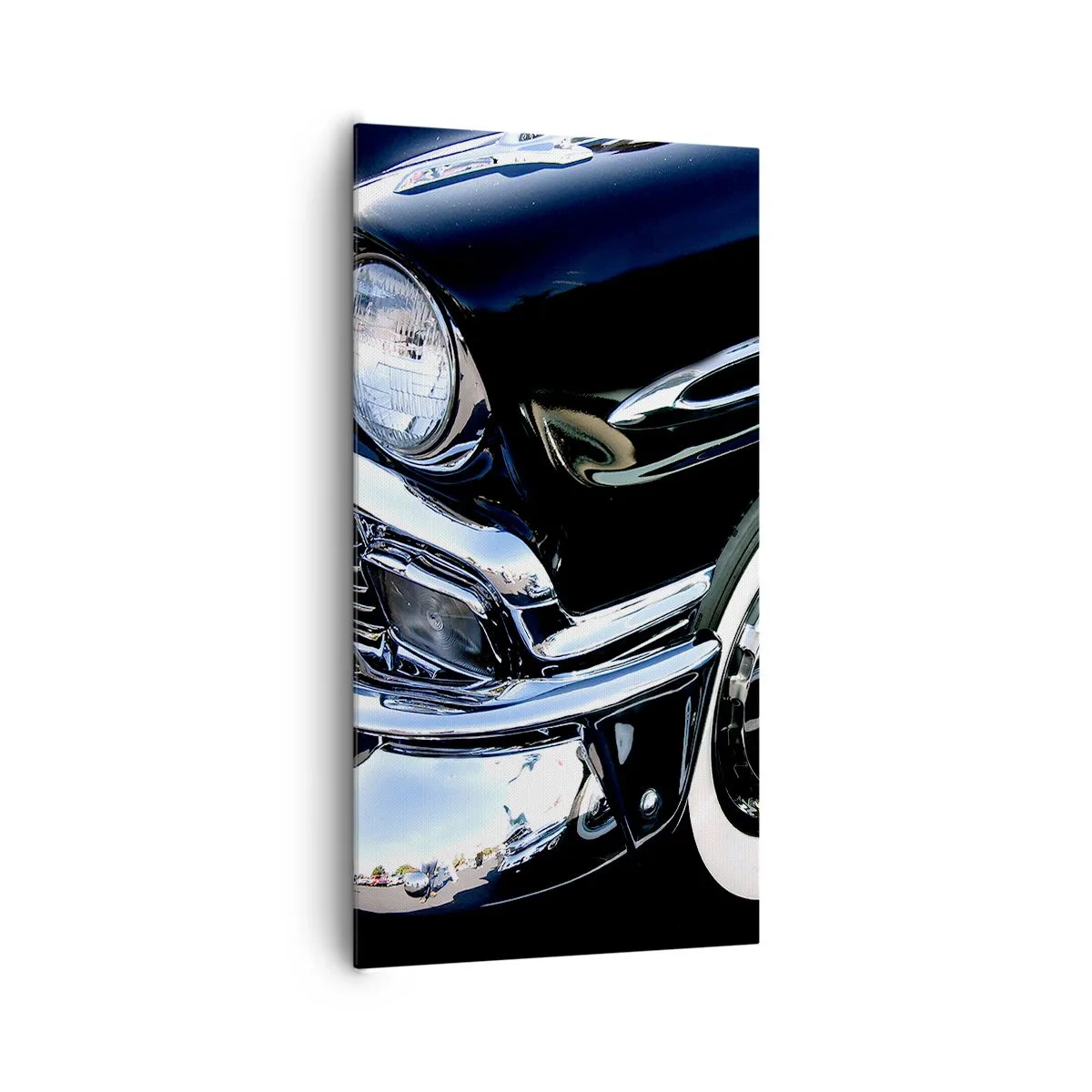 Cuadro sobre lienzo - Impresión de Imagen - Clásicos en plata, negro y blanco - 65x120 cm