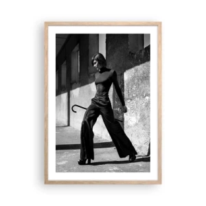 Póster en marco roble claro -  Elegancia urbana - 50x70 cm