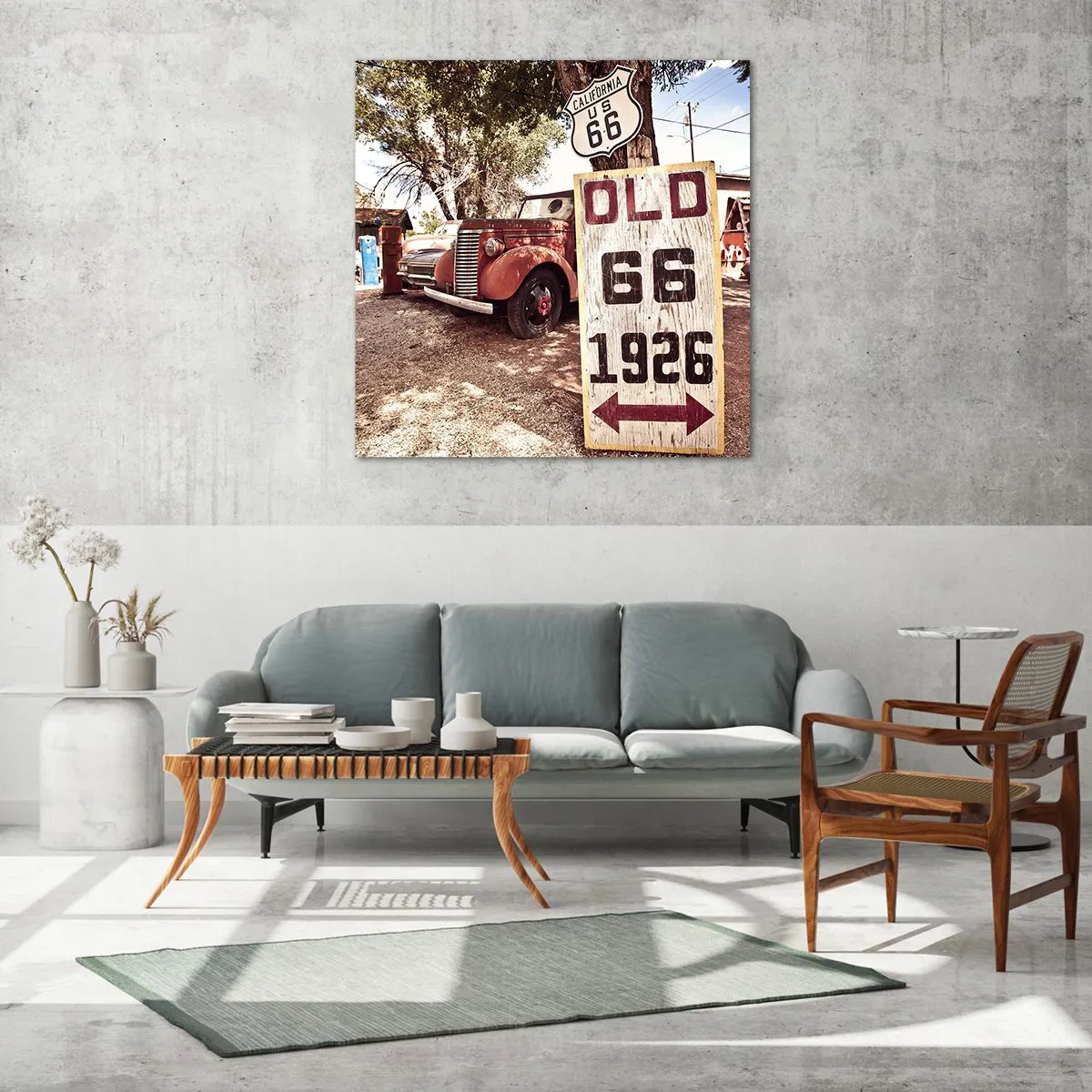 Cuadro sobre vidrio - Impresiones sobre Vidrio - Una leyenda de la América profunda - 70x70 cm