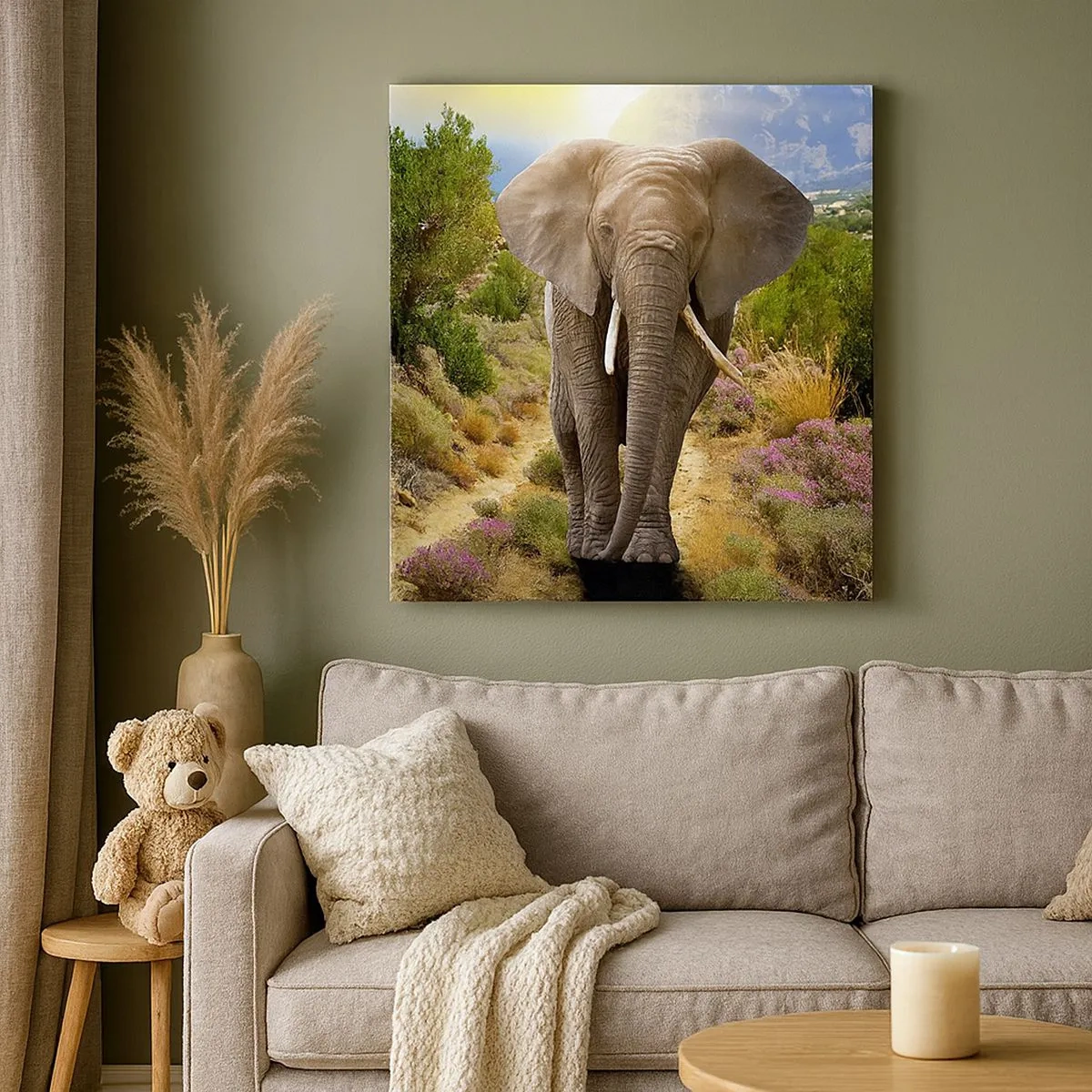 Cuadro sobre lienzo - Impresión de Imagen - Este es el aspecto del Edén - 30x30 cm