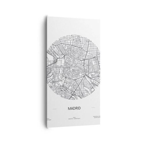 Cuadro sobre lienzo - Impresión de Imagen - Anatomía de Madrid - 65x120 cm