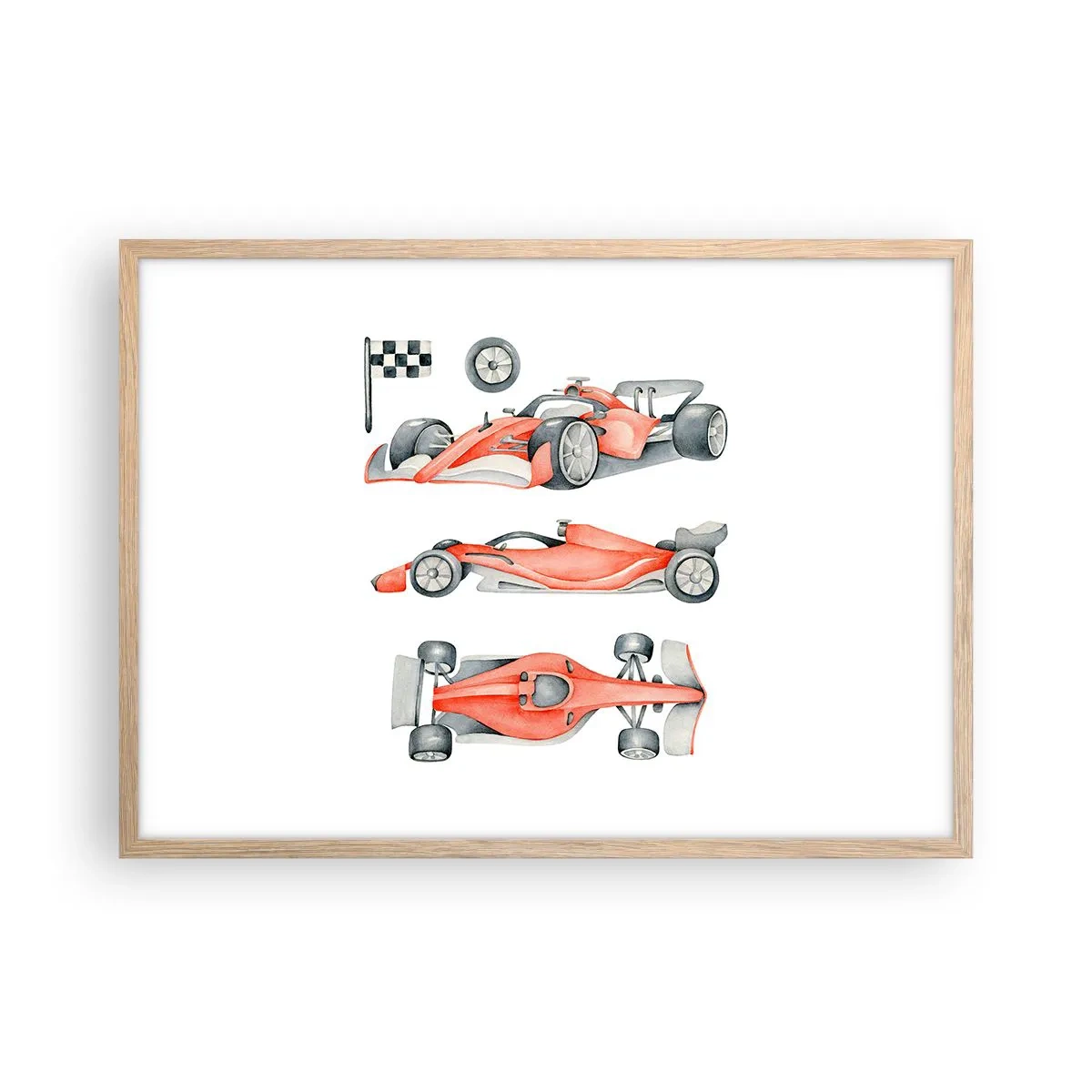 Póster en marco roble claro - Para alcanzar un sueño - 70x50 cm