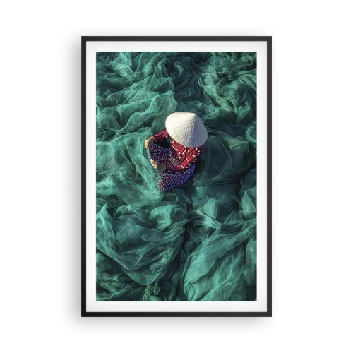 Póster en marco negro - En un mar de redes - 61x91 cm