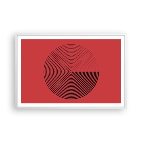Póster en marco blanco - Movimiento circular - 91x61 cm